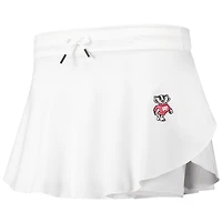 Jupe-short souple Gameday Split pour femme Under Armour Wisconsin Badgers blanche