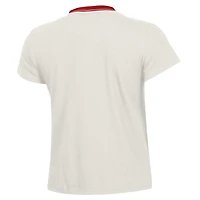 T-shirt emblématique blanc Wisconsin Badgers d'Under Armour pour femme