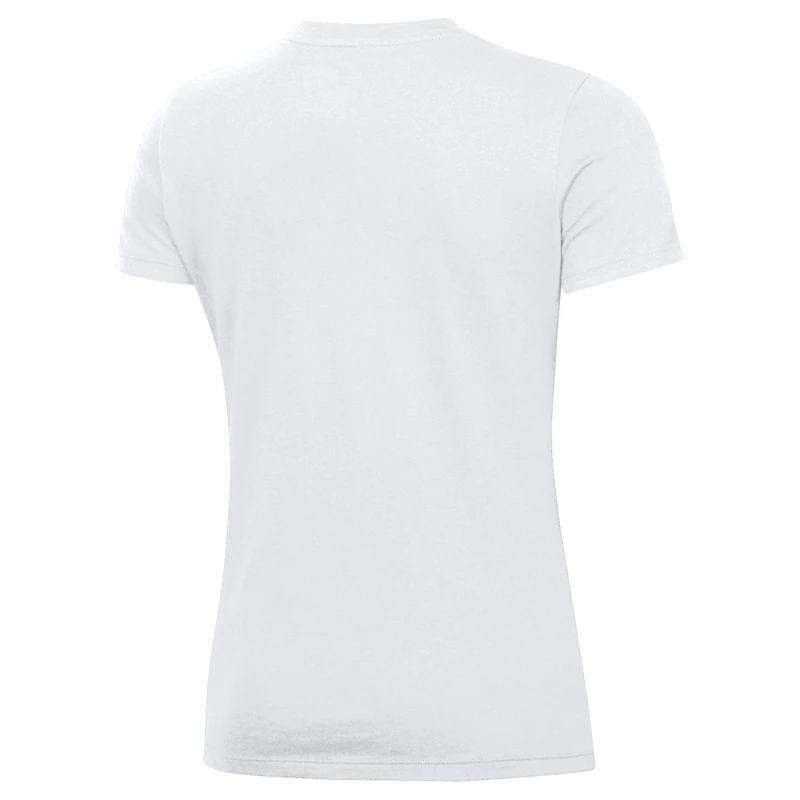 Women's Under Armour White Wisconsin Badgers Throwback T-Shirt