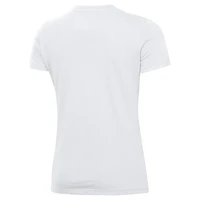 Women's Under Armour White Wisconsin Badgers Throwback T-Shirt