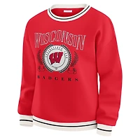 Women's WEAR by Erin Andrews Red Wisconsin Badgers Seal Sweatshirt