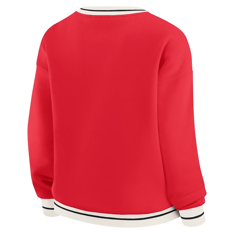 Women's WEAR by Erin Andrews Red Wisconsin Badgers Seal Sweatshirt
