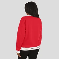 Women's WEAR by Erin Andrews Red Wisconsin Badgers Seal Sweatshirt