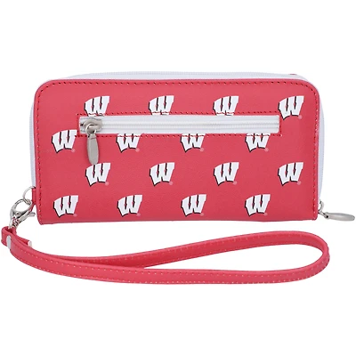 Women's Wisconsin Badgers Zip-Around Wristlet Wallet