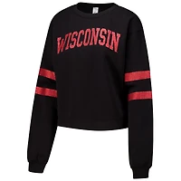 Sweat-shirt à paillettes noir Wisconsin Badgers ZooZatz pour femme