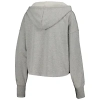 Sweat à capuche court tourbillon Wisconsin Badgers ZooZatz pour femme, gris