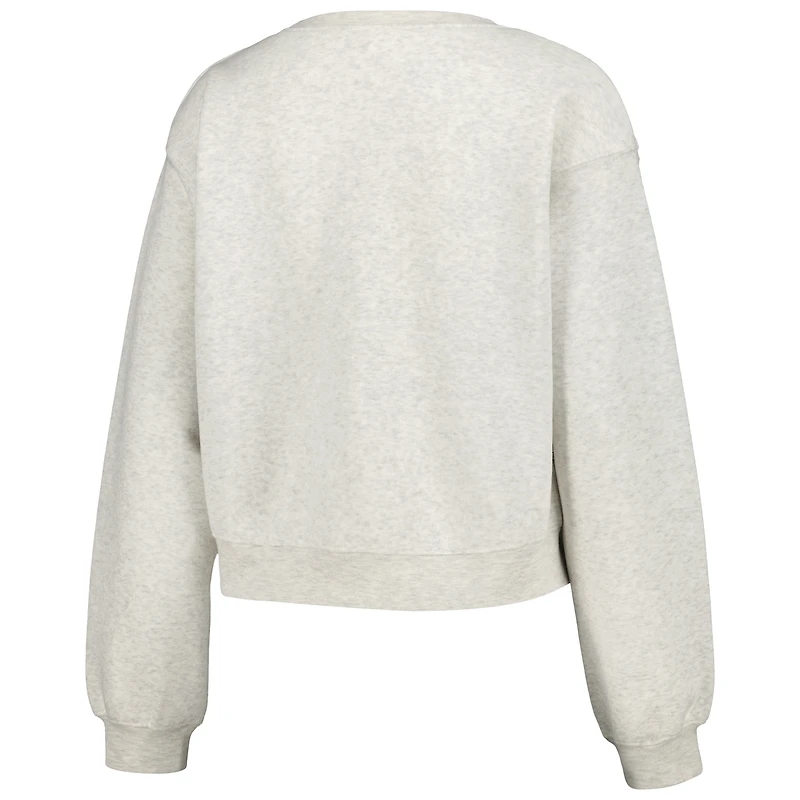Sweat-shirt court ZooZatz Oatmeal Wisconsin Badgers Core Chenille pour femme