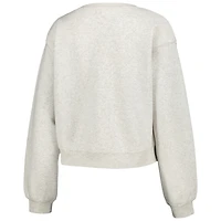 Sweat-shirt court ZooZatz Oatmeal Wisconsin Badgers Core Chenille pour femme