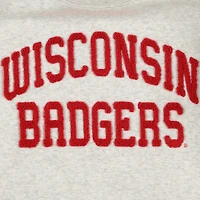 Sweat-shirt court ZooZatz Oatmeal Wisconsin Badgers Core Chenille pour femme