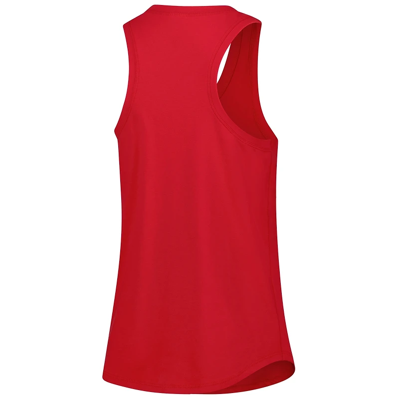 Débardeur ZooZatz pour femme, motif blaireaux du Wisconsin, rouge