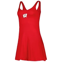 Robe rouge à encolure dégagée et logo Wisconsin Badgers ZooZatz pour femme