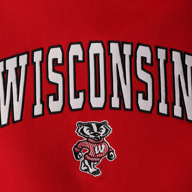 Youth Colosseum Red Wisconsin Badgers 2-Hit Team Pullover Hoodie