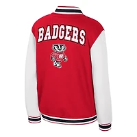 Youth Colosseum Red Wisconsin Badgers Grand Tour Full-Zip Bomber Jacket