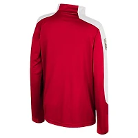 Youth Colosseum  Red Wisconsin Badgers OHT Military Appreciation Cyclone Quarter-Zip Windshirt