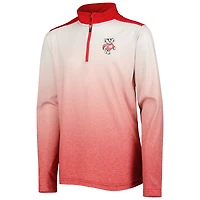 Youth Colosseum White/Red Wisconsin Badgers Max Quarter-Zip Jacket