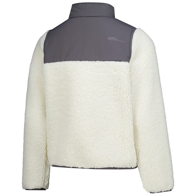 Youth Garb Charcoal Wisconsin Badgers Teddy Sherpa Jacket