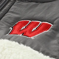 Youth Garb Charcoal Wisconsin Badgers Teddy Sherpa Jacket