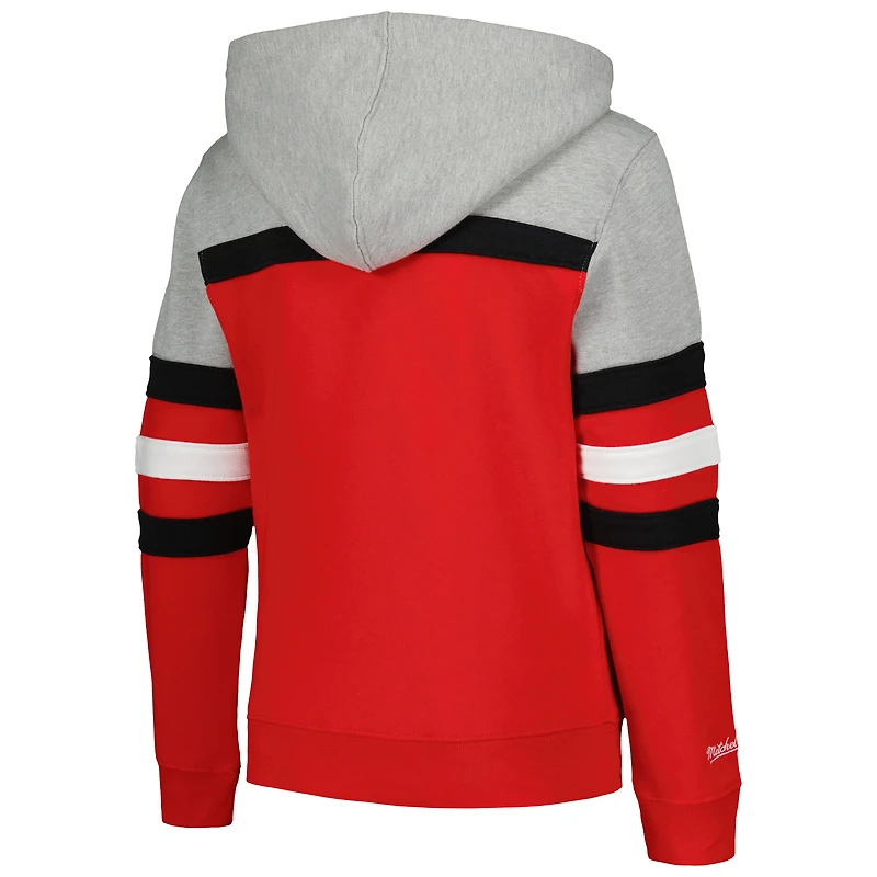 Sweat à capuche rouge pour jeunes Mitchell & Ness, entraîneur-chef des Badgers du Wisconsin
