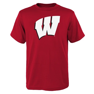 T-shirt pour jeunes Outerstuff avec logo principal des Wisconsin Badgers rouges