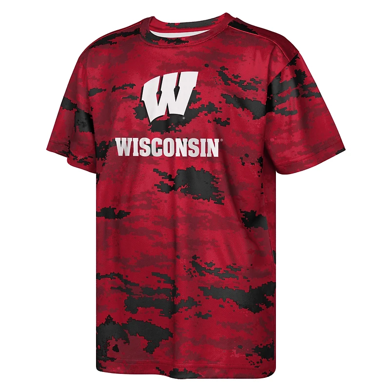 Youth Red Wisconsin Badgers Scrimmage Sublimated T-Shirt