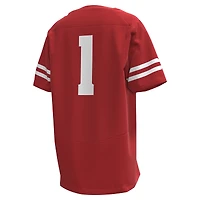 Maillot de football réplique pour jeunes Under Armour #1 des Badgers du Wisconsin, rouge