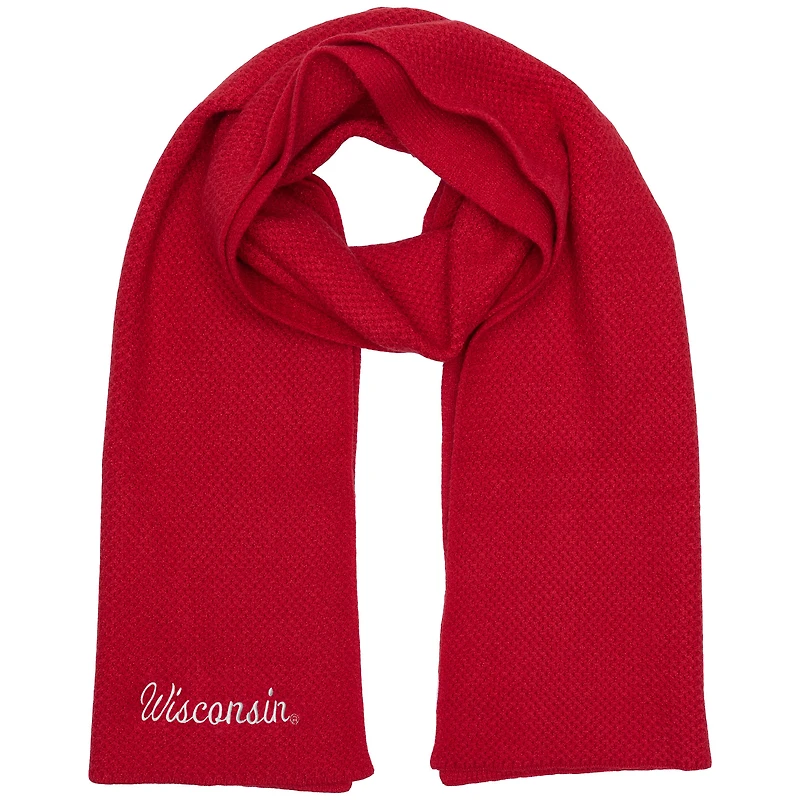 Écharpe en tricot tendance ZooZatz Red Wisconsin Badgers