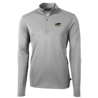 Pull-over zippé en piqué écologique recyclé pour homme, couleur grise, de la collection Wisconsin-Milwaukee Panthers, Virtue, grande taille, Cutter & Buck