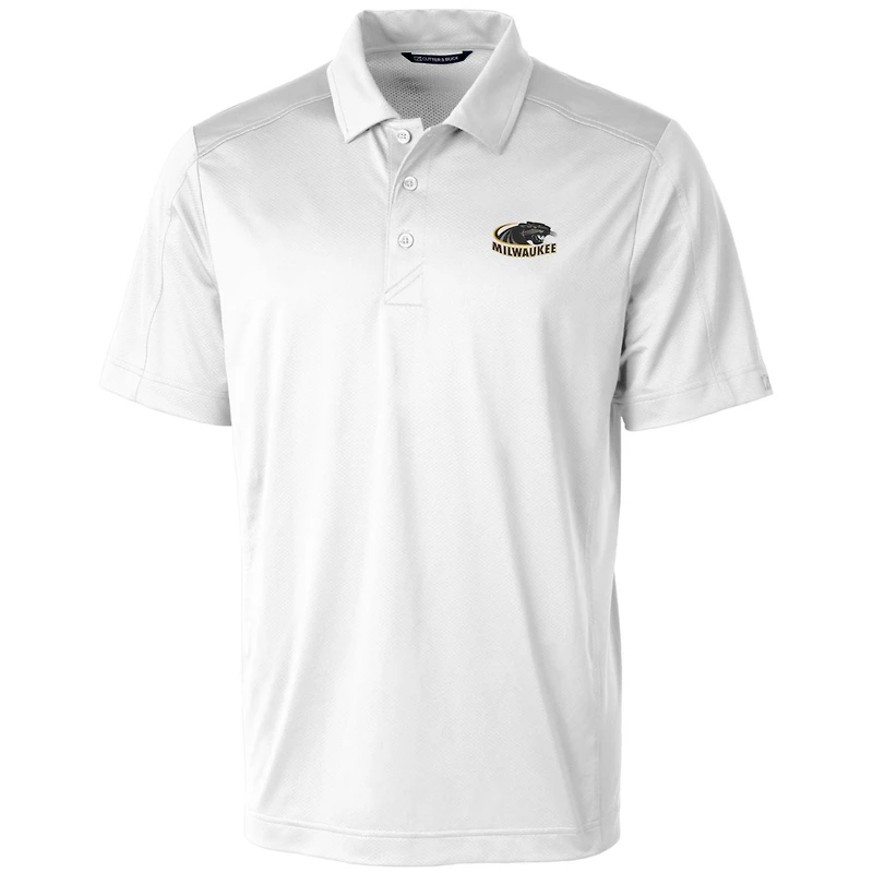 Polo texturé pour homme Cutter & Buck, blanc, Wisconsin-Milwaukee Panthers, taille grande et