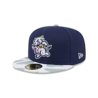 Casquette ajustée 59FIFTY bleu marine Wisconsin Timber Rattlers Theme Nights de New Era pour homme