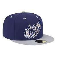 Casquette ajustée 59FIFTY bleu marine Wisconsin Timber Rattlers Theme Nights de New Era pour homme