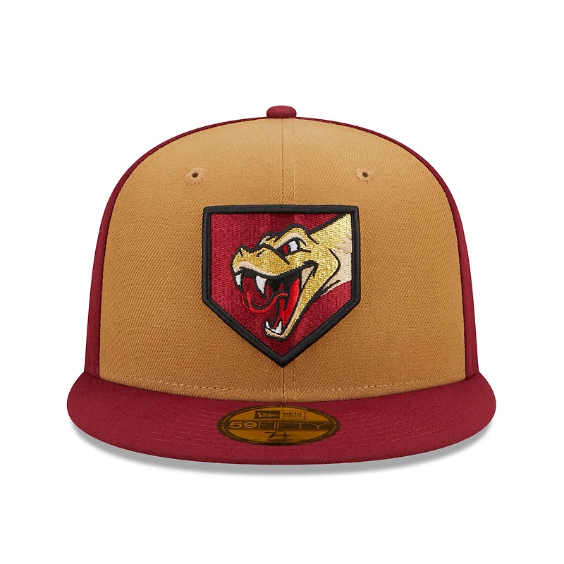 Casquette ajustée New Era Wisconsin Timber Rattlers Marvel x Minor League 59FIFTY pour homme, or/rouge
