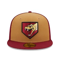 Casquette ajustée New Era Wisconsin Timber Rattlers Marvel x Minor League 59FIFTY pour homme, or/rouge