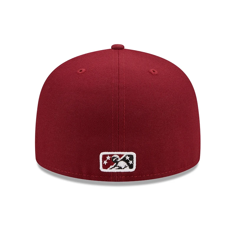 Casquette ajustée New Era Wisconsin Timber Rattlers Marvel x Minor League 59FIFTY pour homme, or/rouge