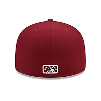 Casquette ajustée New Era Wisconsin Timber Rattlers Marvel x Minor League 59FIFTY pour homme, or/rouge