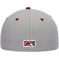 Men's New Era Gray Wisconsin Timber Rattlers Authentic Collection Road 59FIFTY Fitted Hat