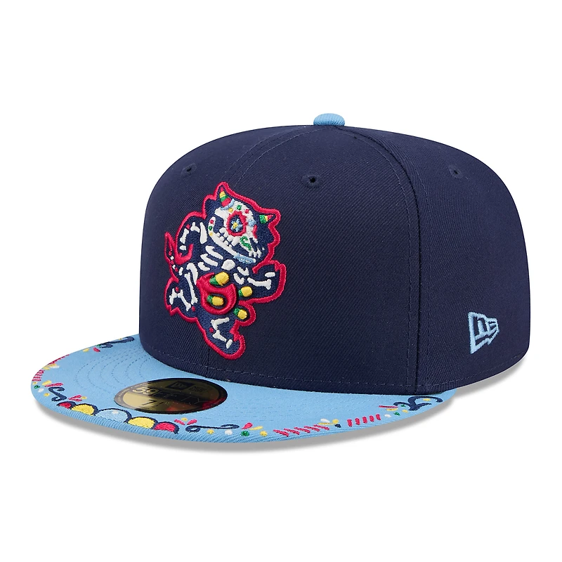 Casquette ajustée New Era 59FIFTY pour homme, bleu marine/bleu clair, Wisconsin Timber Rattlers 2026 Copa De La Diversion