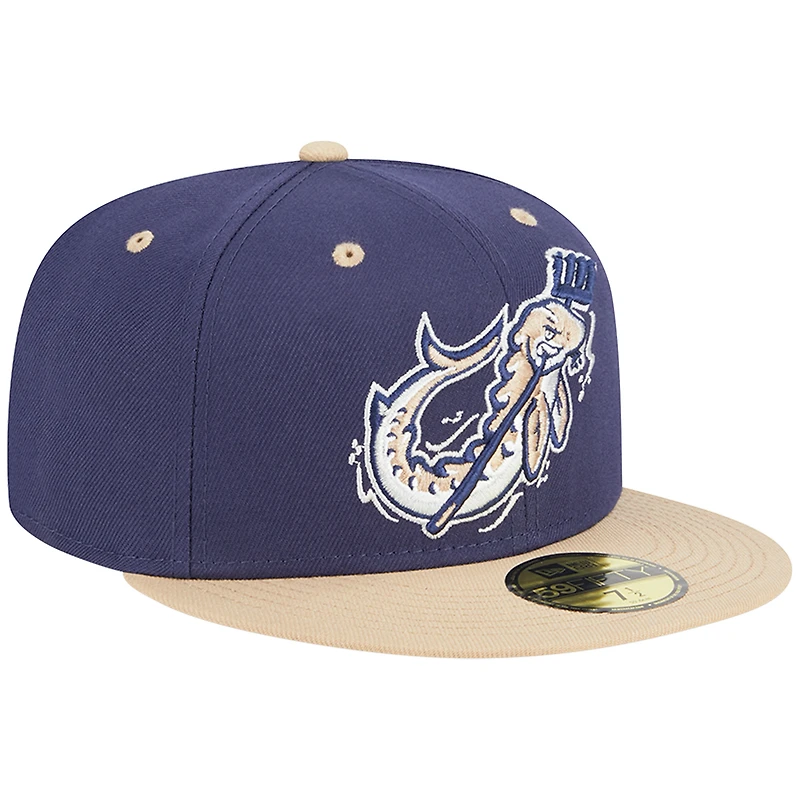 Casquette ajustée 59FIFTY pour homme Wisconsin Timber Rattlers Theme Nights Lake Winnebago Shantymen New Era bleu marine