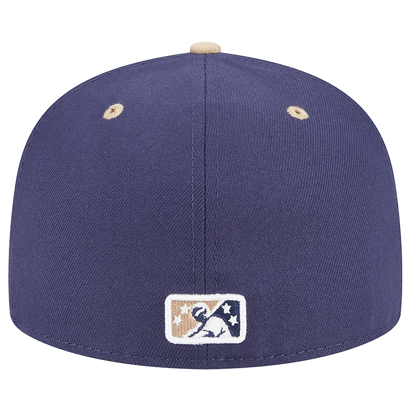 Casquette ajustée 59FIFTY pour homme Wisconsin Timber Rattlers Theme Nights Lake Winnebago Shantymen New Era bleu marine