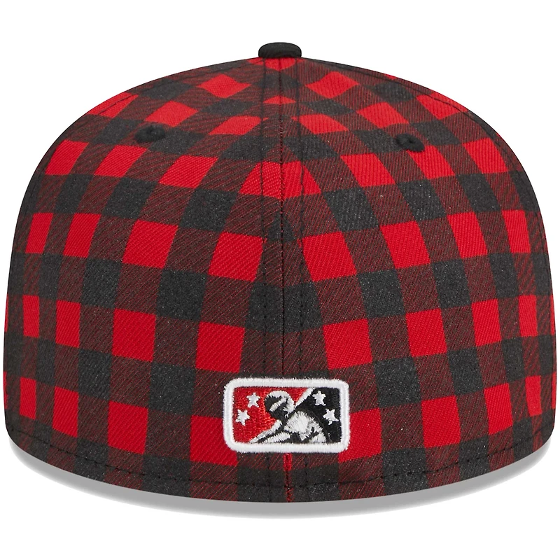 Men's New Era Red Wisconsin Timber Rattlers Theme Nights Yooper 59FIFTY Fitted Hat