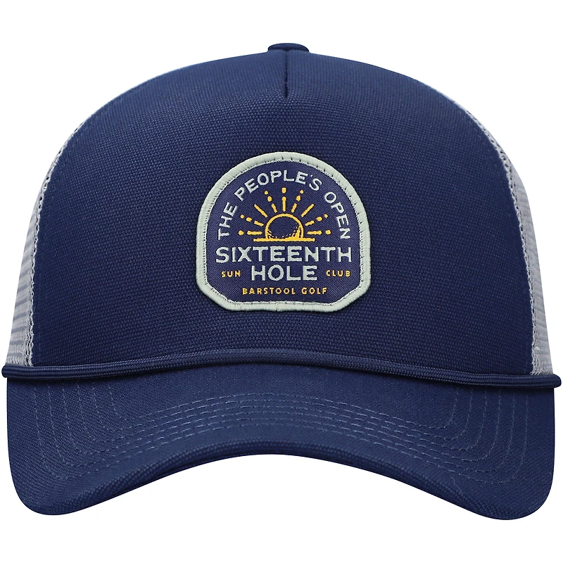 Men's Barstool Golf  Navy WM Phoenix Open Sixteenth Hole Canvas Rope Adjustable Hat