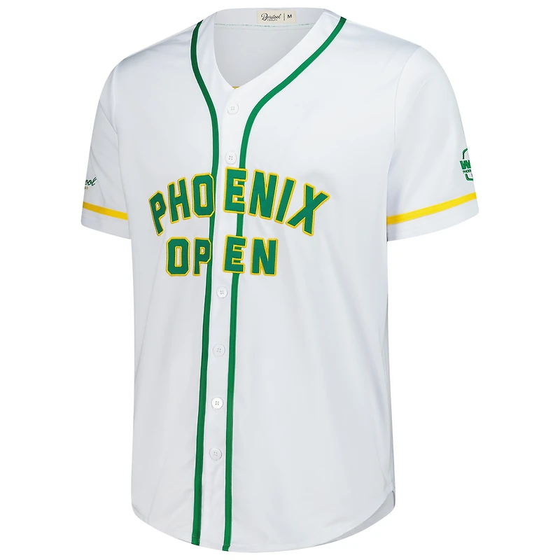 Maillot de baseball WM Phoenix Open pour homme Barstool Golf White