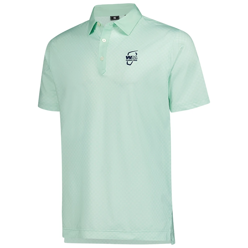 Polo WAST FootJoy WM Phoenix Open en coton à imprimé carreaux pour homme V110562 POLMEN 33184-WM25