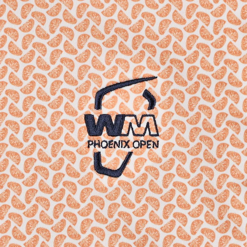 Polo FootJoy Orange WM Phoenix Open ProDry Citrus Print Lisle pour homme