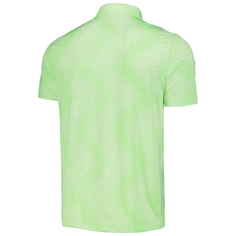 Polo adidas Neon Green WM Phoenix Open Ultimate365 Allover Print pour hommes