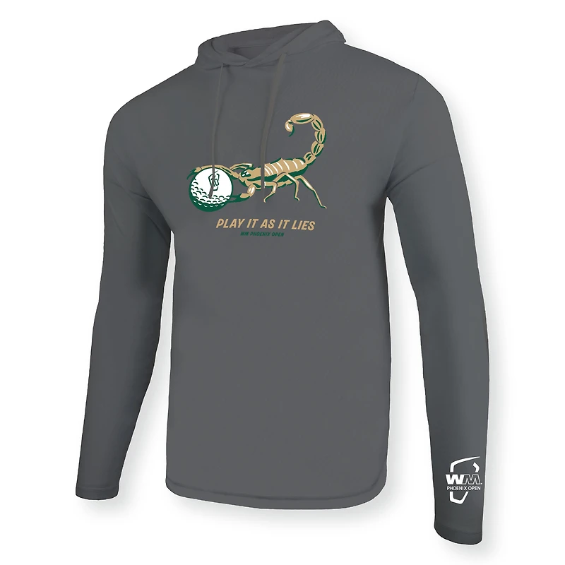 T-shirt à capuche manches longues pour hommes Ahead Grey 2024 WM Phoenix Open Marbella