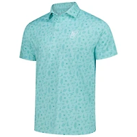 Polo imprimé personnalisé pour homme Barstool Golf Aqua WM Phoenix Open 16