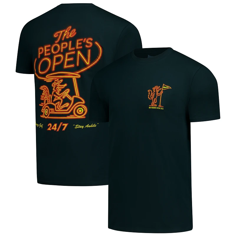T-shirt de Golf Breezy noir pour homme WM Phoenix Open People's 24/7