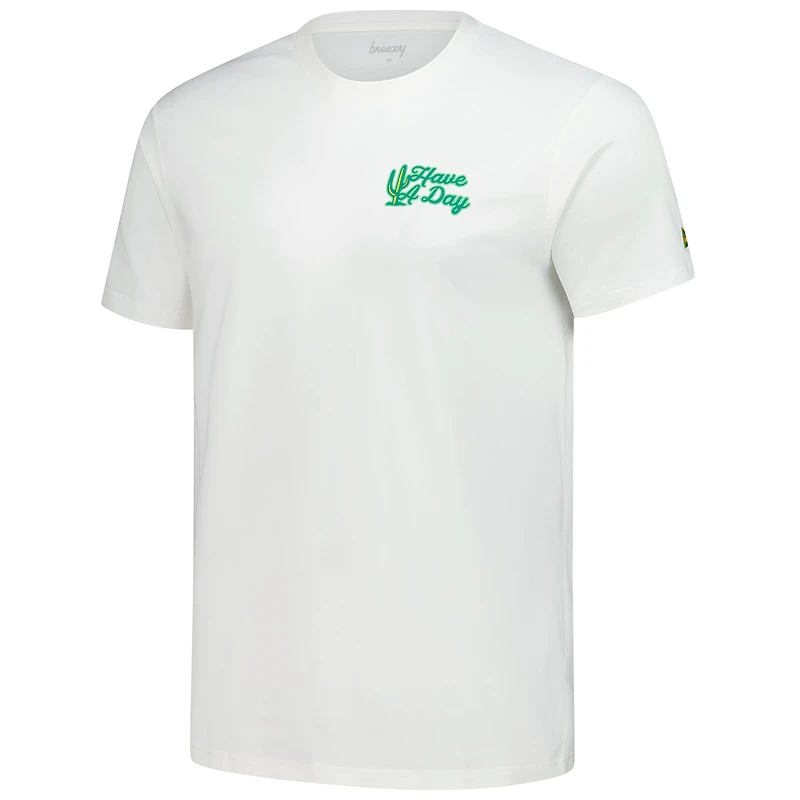 T-shirt Breezy Golf Cream pour homme avec écusson cactus WM Phoenix Open