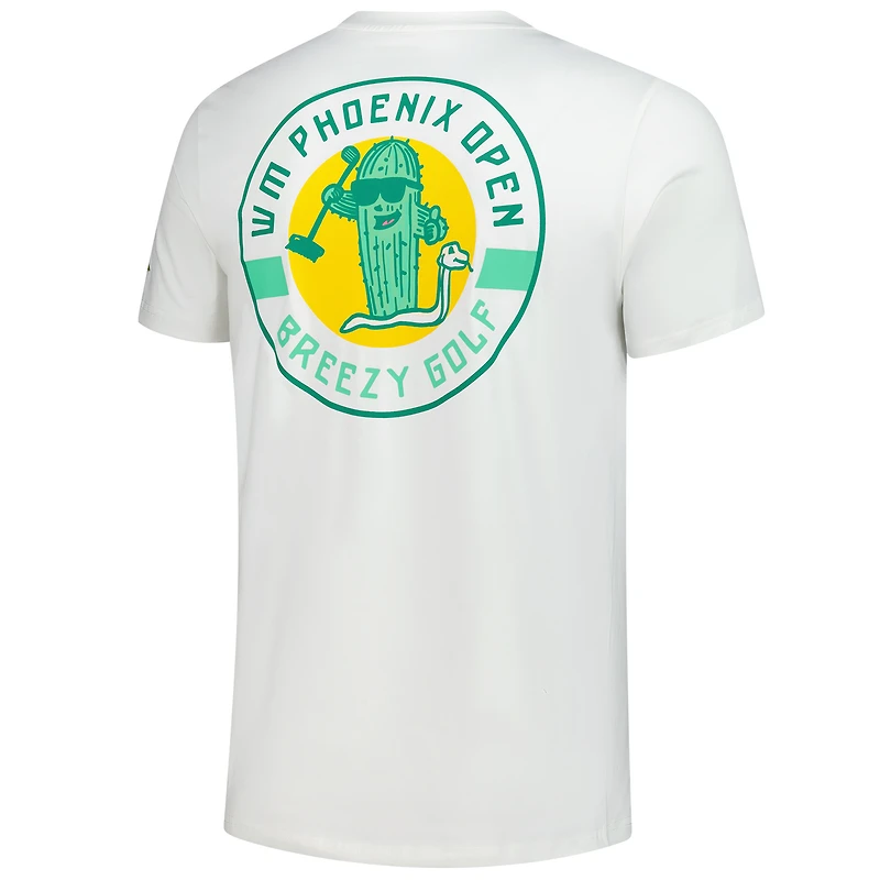 T-shirt Breezy Golf Cream pour homme avec écusson cactus WM Phoenix Open