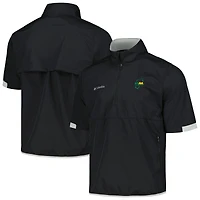 Veste coupe-vent à manches courtes et demi-zip Columbia Black WM Phoenix Open Big Shot Omni-Wick pour hommes